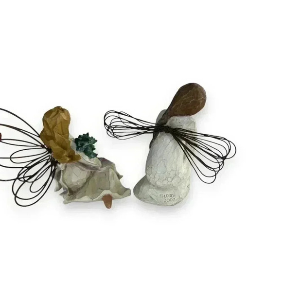 Vintage lot of 2 Figure Willow Tree Angel of N Miracles Hand Painted Susan Lordi - Picture 4 of 6